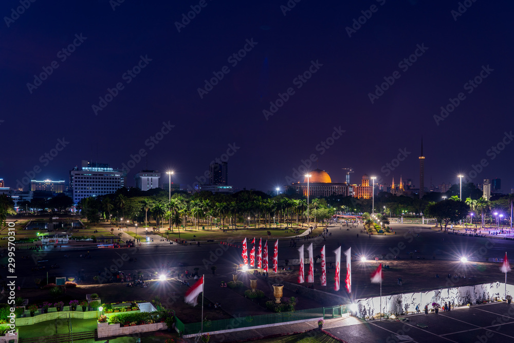 Jakarta cityscape at night