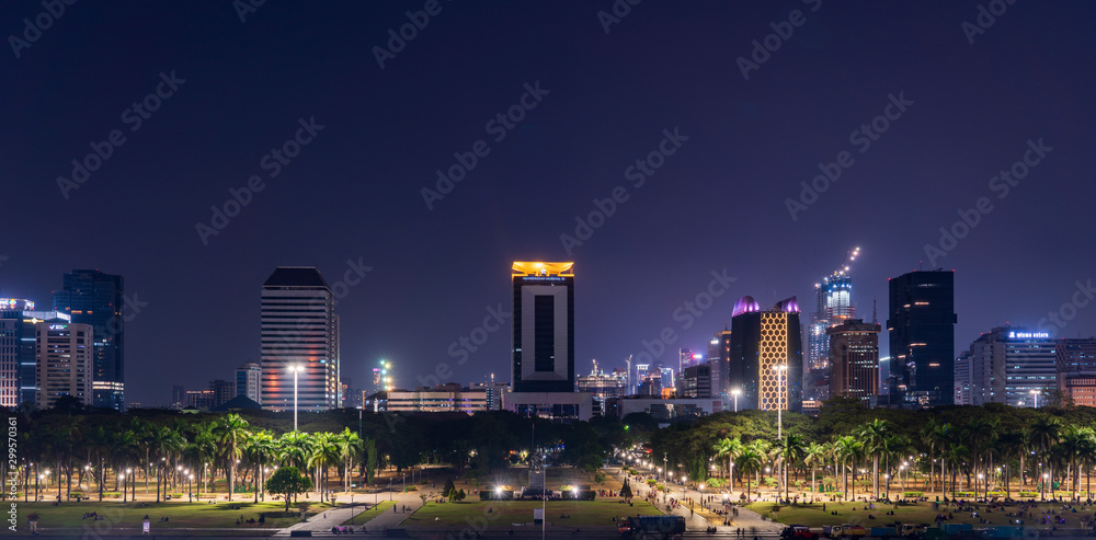 Jakarta cityscape at night