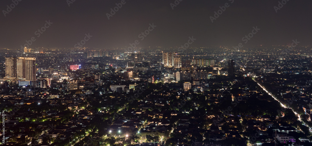 Obraz premium Jakarta cityscape at night