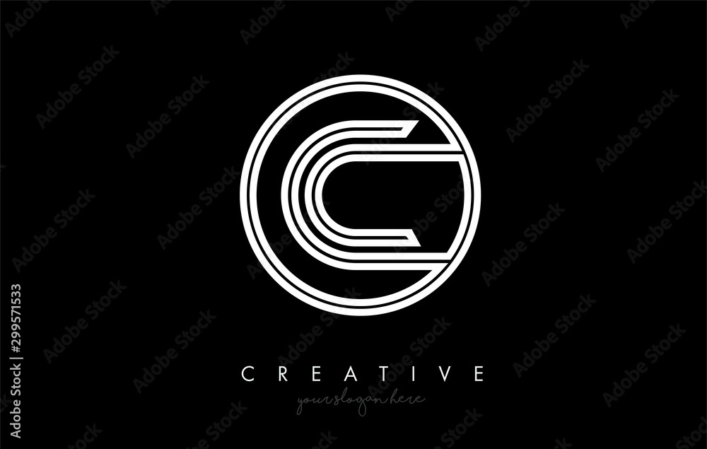 C Letter Icon Logo Design With Monogram Creative Look. Letter Circle Line Design Vector Illustration. C Letter Icon Logo Design With Monogram Creative Look. Letter Circle Line Design Vector Illustration.