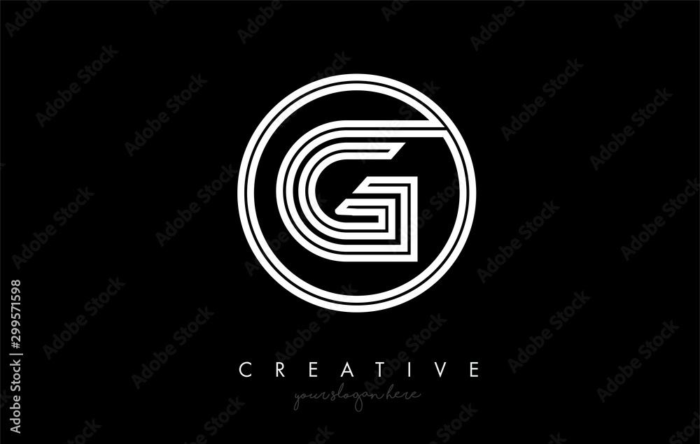 G Letter Icon Logo Design With Monogram Creative Look. Letter Circle Line Design Vector Illustration. G Letter Icon Logo Design With Monogram Creative Look. Letter Circle Line Design Vector Illustration.