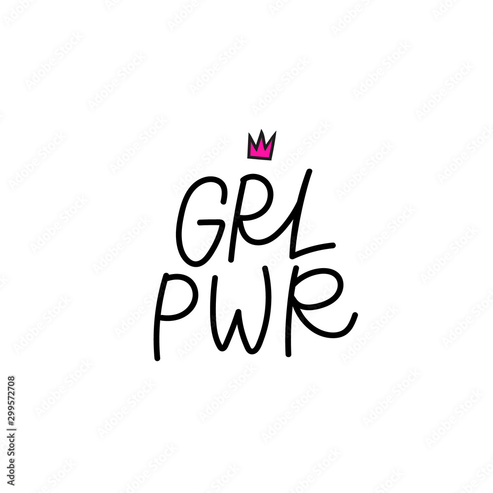 Obraz premium Girl Power shirt quote lettering