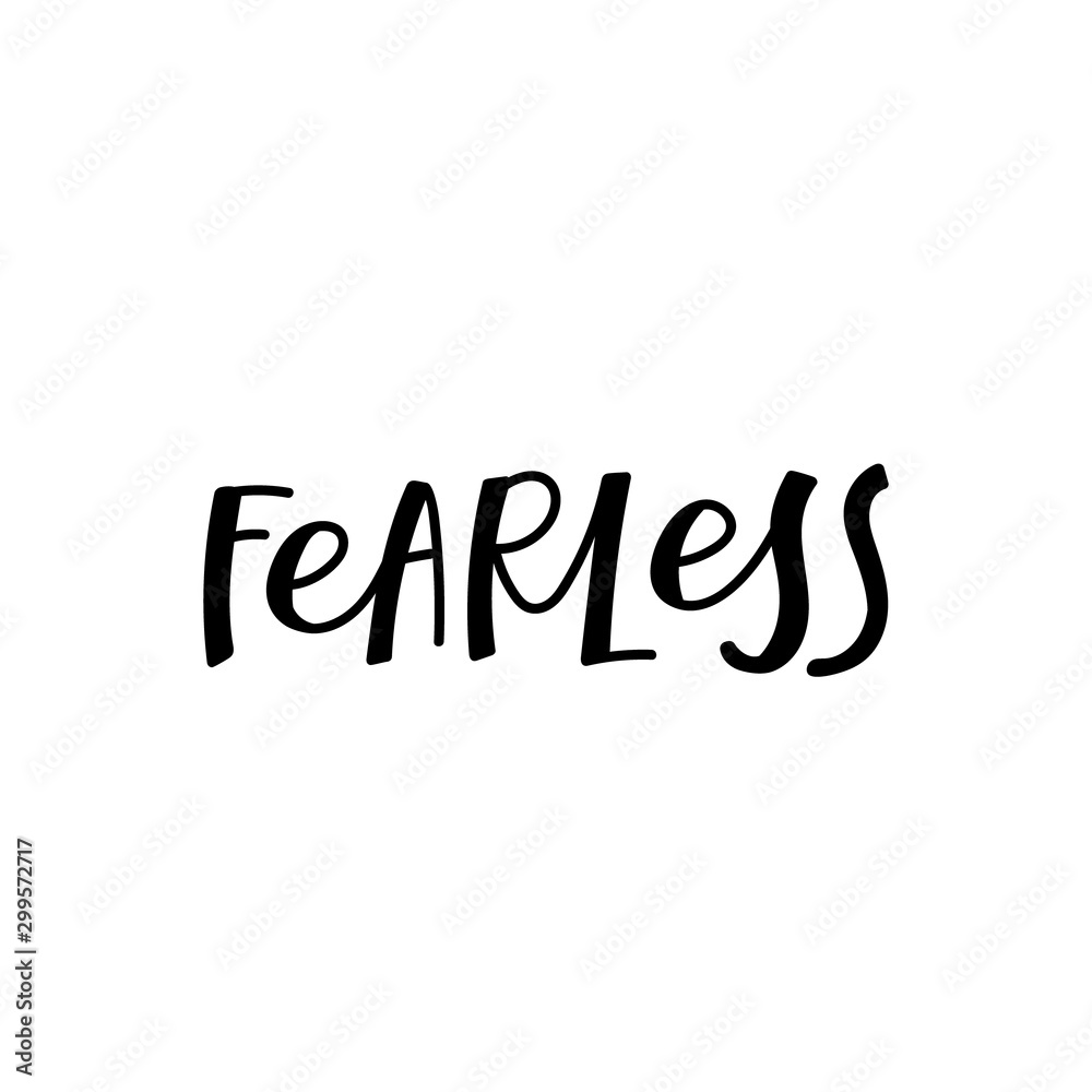 Fearless calligraphy quote lettering