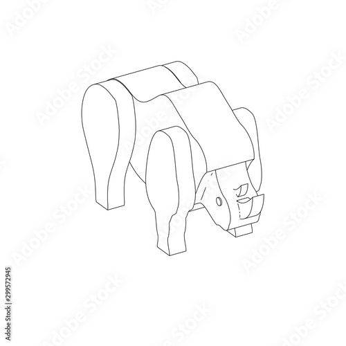 icon illustration of rhinoceros