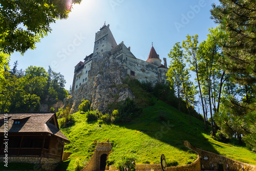 BRAN, ROMANIA: Drakula's Castle. Beautiful landscape with a Bran castle with a summer day photo