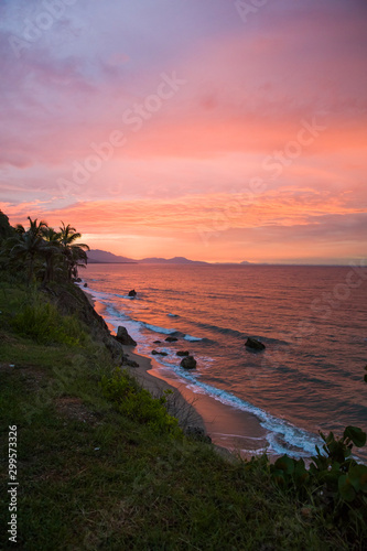 Sunset on the coast of Santa Marta, Colombia