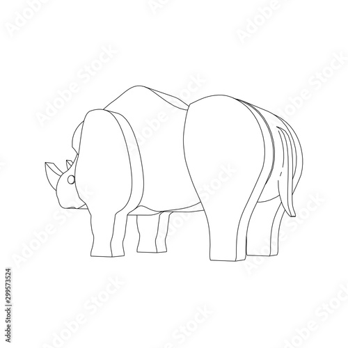 icon illustration of rhinoceros