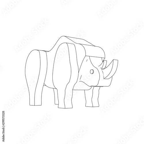 icon illustration of rhinoceros