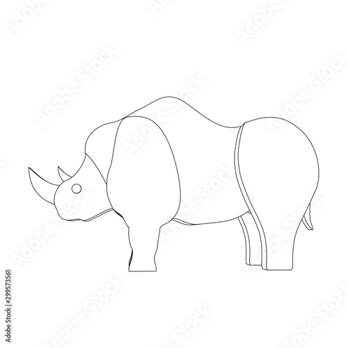 icon illustration of rhinoceros