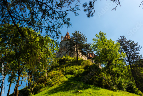 BRAN, ROMANIA: Drakula's Castle. Beautiful landscape with a Bran castle with a summer day