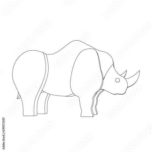 icon illustration of rhinoceros