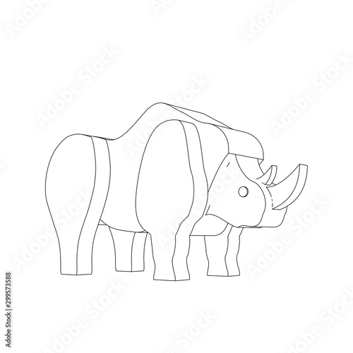 icon illustration of rhinoceros
