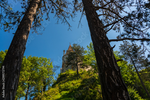 BRAN, ROMANIA: Drakula's Castle. Beautiful landscape with a Bran castle with a summer day