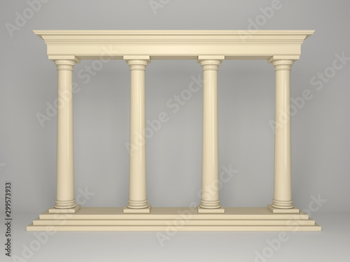 Element of classical architecture portal with columns