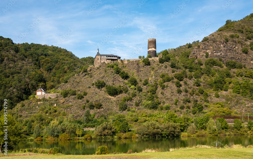 Seen Bischofstein Castle from the small town castles. Rhineland-Palatinate, Germany, Europe