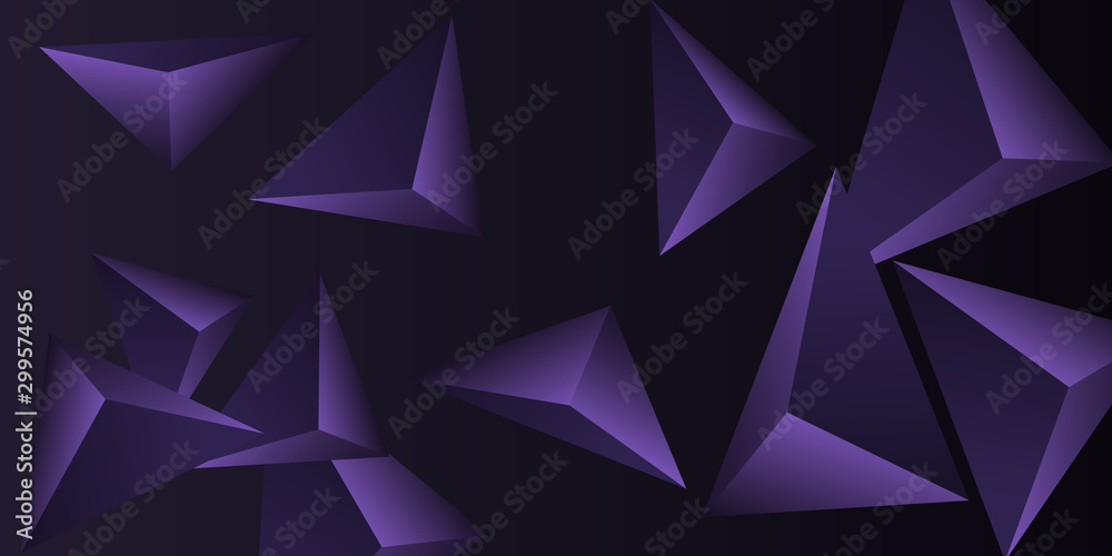 Obraz premium Triangular background. Abstract composition of 3d triangles.