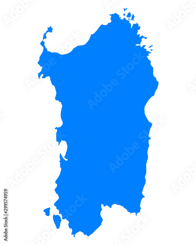Karte von Sardinien photo