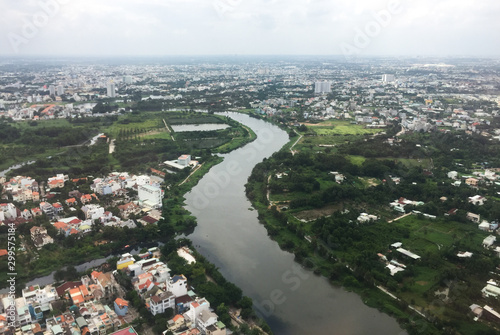 Aerial view of Saigon, Vietnam.