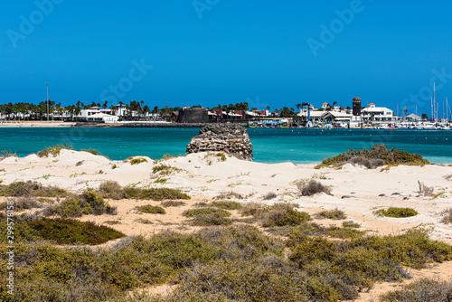 Fototapeta Naklejka Na Ścianę i Meble -  Caleta de Fuste. A resort town on Fuerteventura, one of Spain’s Canary Islands