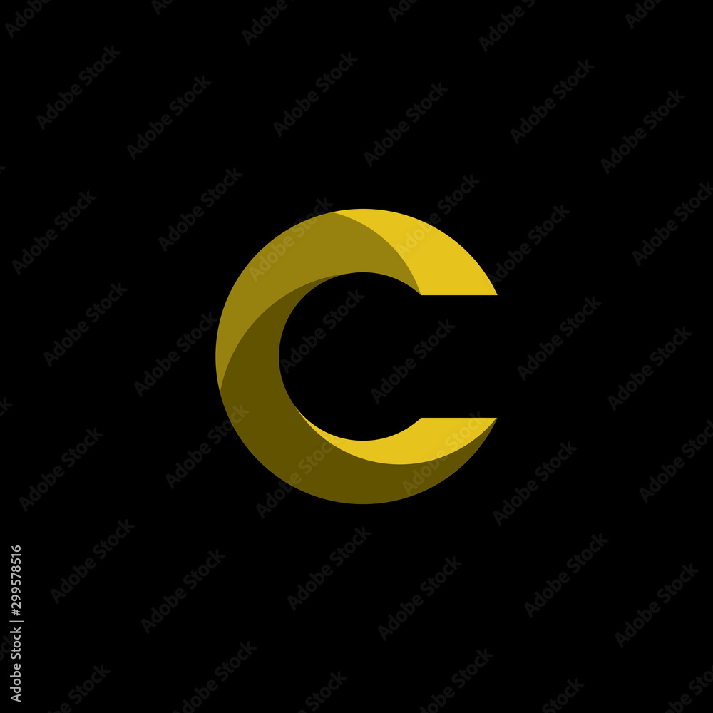 Letter C creative concept logo icon. Simple design logo illustration. Letter C creative concept logo icon. Simple design logo illustration.