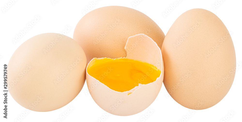 Eggs isolated on white background.With clipping path Eggs isolated on white background.With clipping path