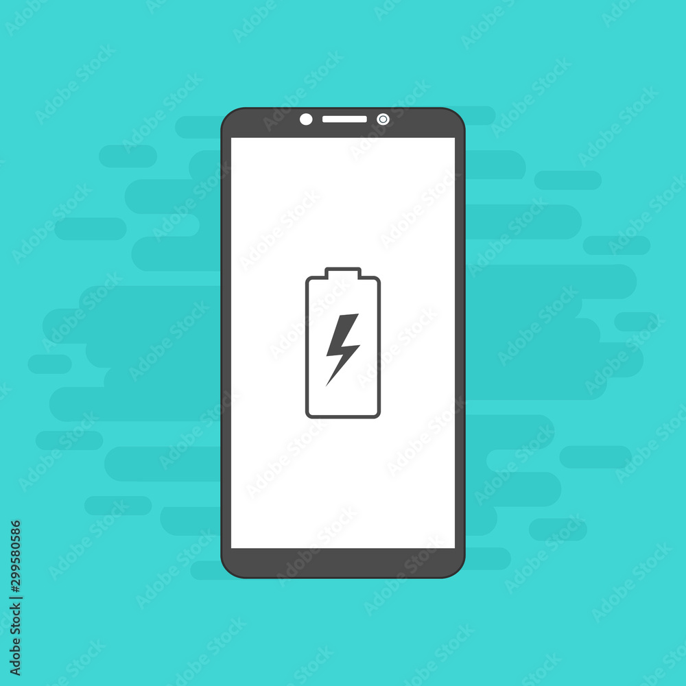 smartphone with battery charger icon vector logo smartphone with battery charger icon vector logo