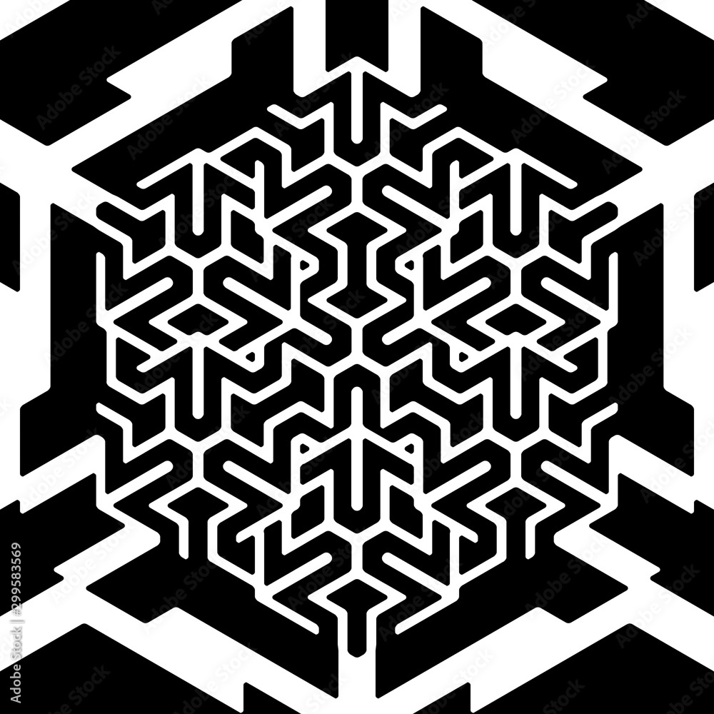 maze cube pattern