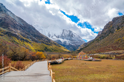 The last Shangri la, Daocheng-yading, Beautiful Scenic of Yading Natural Reserve, Daocheng , Sichuan, China photo