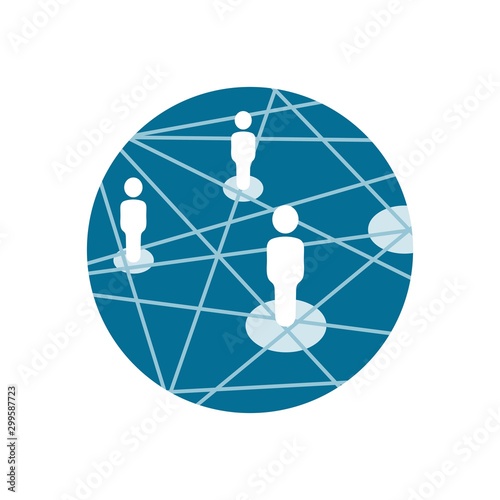 The Internet. Communication. Vector icon isolated on white background.