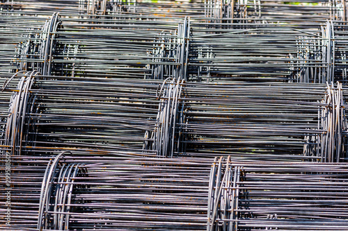 Steel bars used in the construction industry