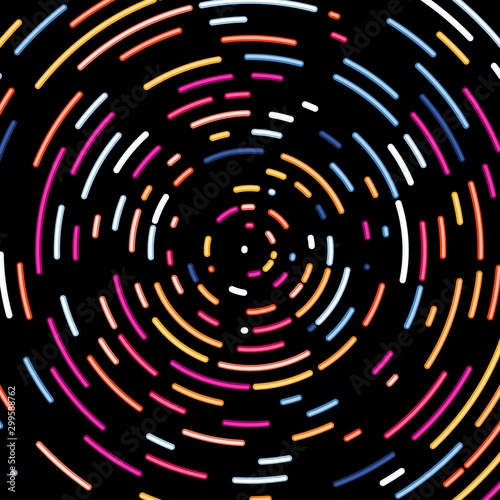 Colorful Universe Circular Distribution Computational Generative Art background illustration