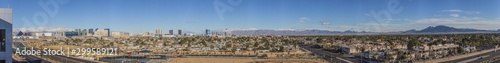 Panoramic view to the skyline of Vegas in winter 2017