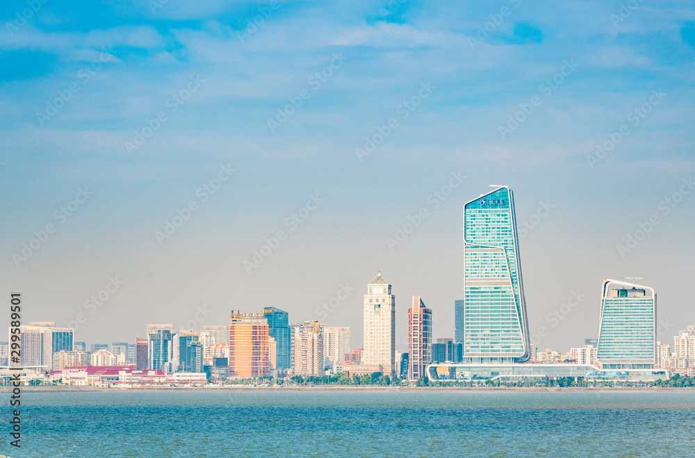 Naklejka premium The coastal landscape of Zhuhai City, Guangdong Province, China