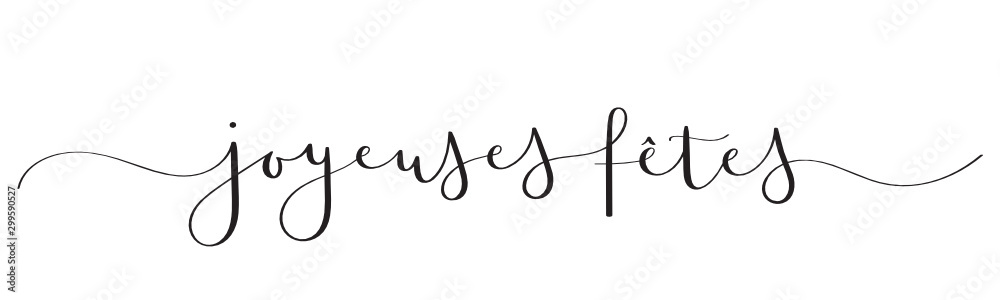 Calligraphie vecteur noir JOYEUSES FETES Calligraphie vecteur noir JOYEUSES FETES