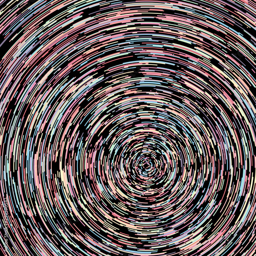 Colorful Universe Circular Distribution Computational Generative Art background illustration