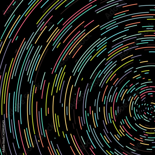 Colorful Universe Circular Distribution Computational Generative Art background illustration