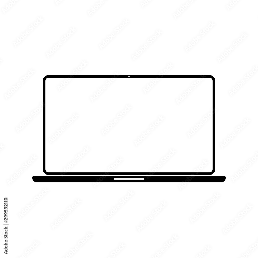 Laptop or notebook icon isolated on white background Laptop or notebook icon isolated on white background