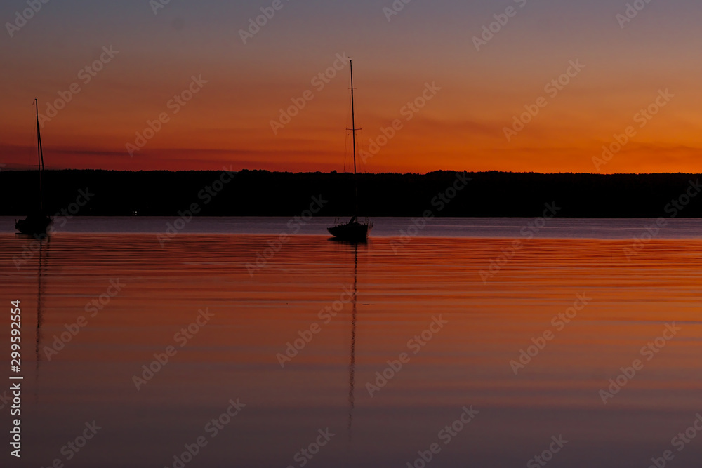 Sunset over Lake Ammer
