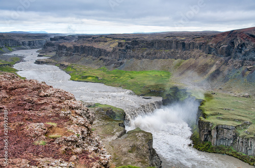 Hafragilfoss powerful waterfalls, Iceland - Europe