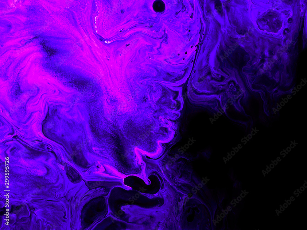 Pink neon creative abstract hand painted background, marble texture