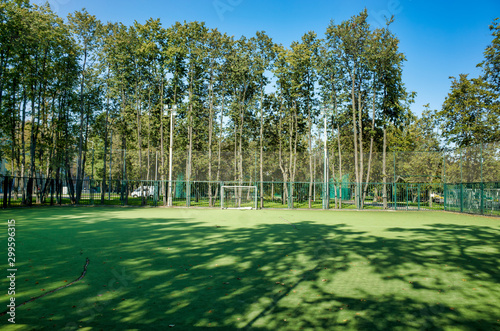 Obraz na płótnie Small grass soccer field w salonie