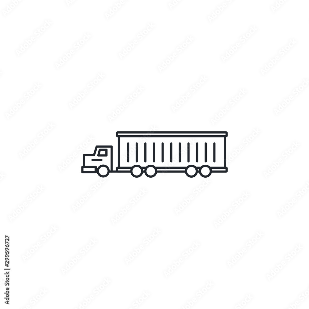 Isolated container truck icon vector design Isolated container truck icon vector design