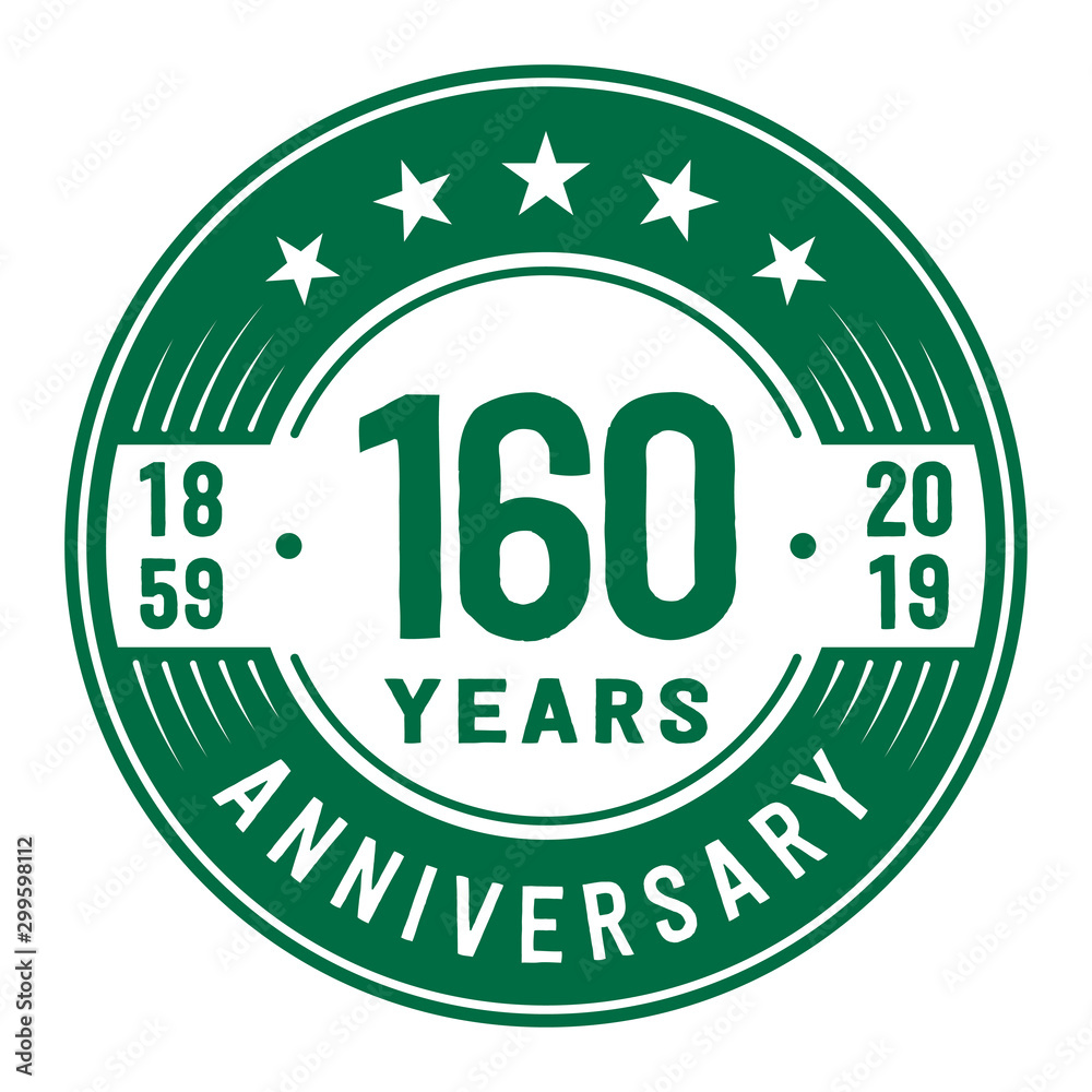 Celebration 160th anniversary logo design template. Vector and illustration. Celebration 160th anniversary logo design template. Vector and illustration.