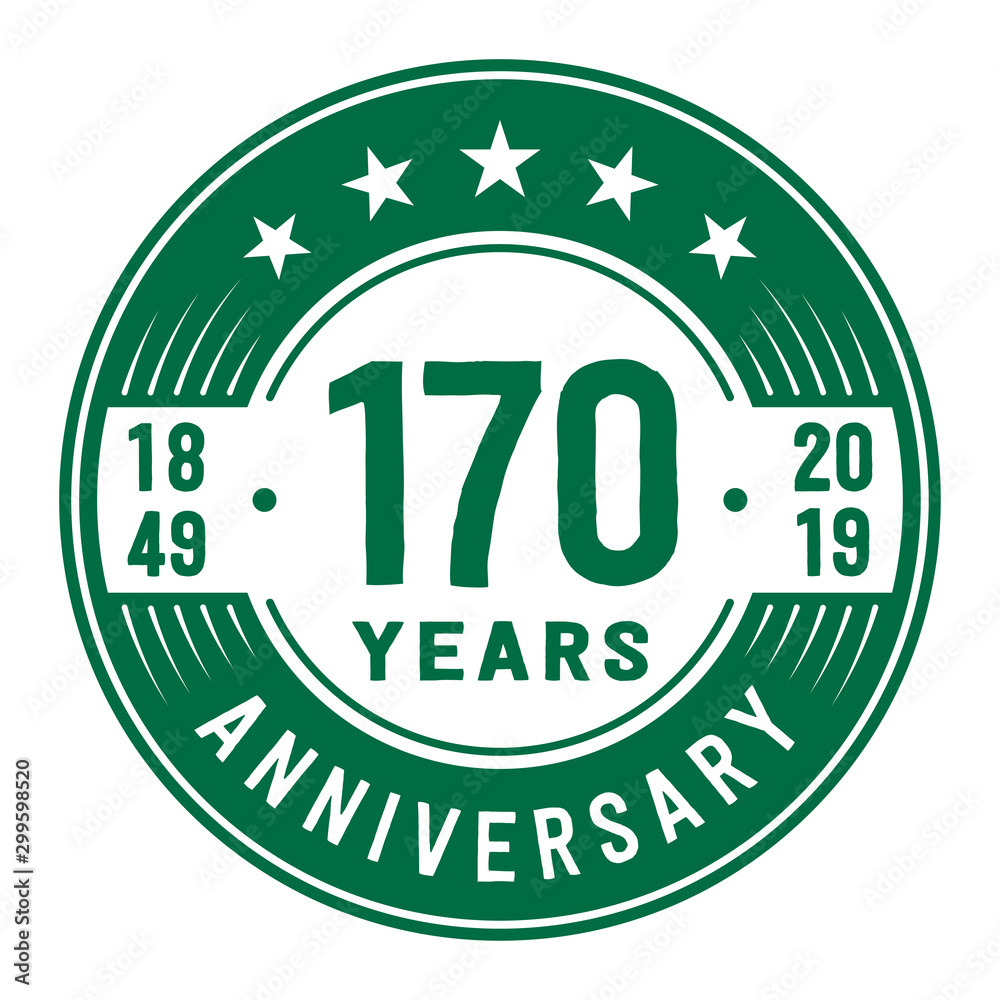 Celebration 170th anniversary logo design template. Vector and illustration. Celebration 170th anniversary logo design template. Vector and illustration.