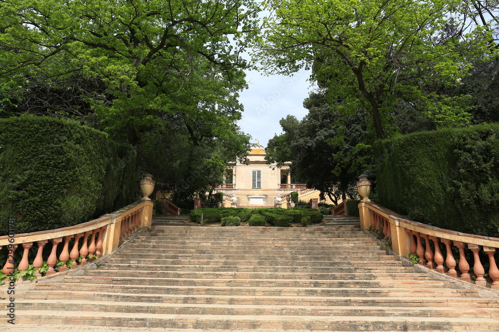 Park of the Labyrinth of Horta. Horta Labyrinth. Passeig de Castanyers. The oldest garden city, designed in 1792 by Domenico Bagutti. Barcelona. Catalonia. Spain Park of the Labyrinth of Horta. Horta Labyrinth. Passeig de Castanyers. The oldest garden city, designed in 1792 by Domenico Bagutti. Barcelona. Catalonia. Spain
