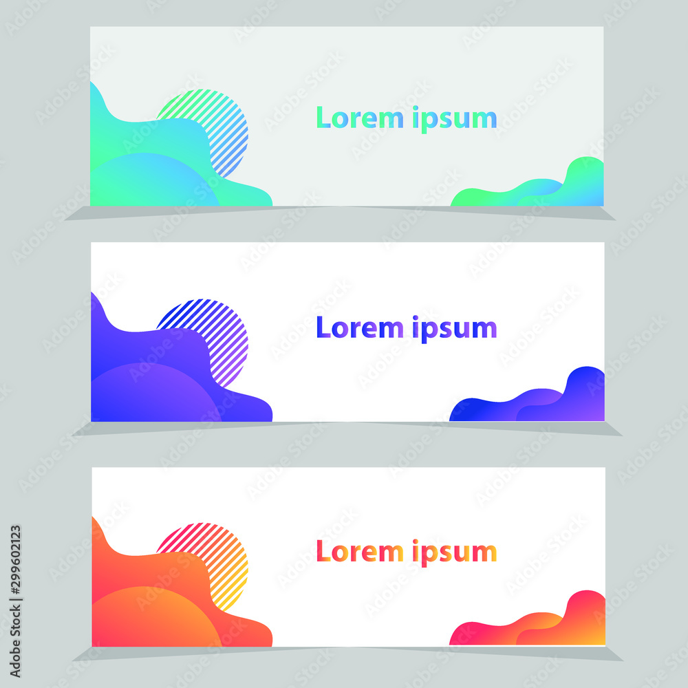 Vector abstract design banner web template with color gradient
