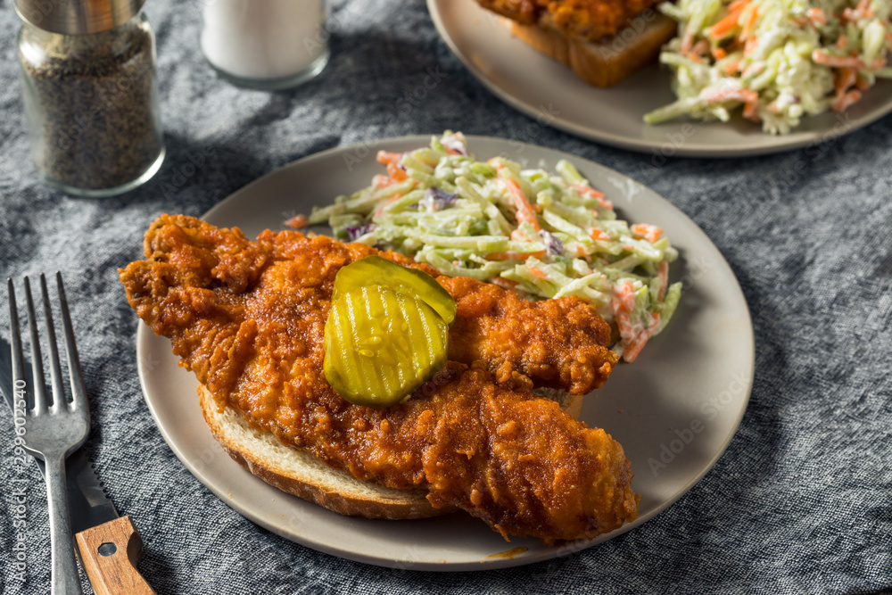 Homemade Nashville Hot Fish with Coleslaw Homemade Nashville Hot Fish with Coleslaw