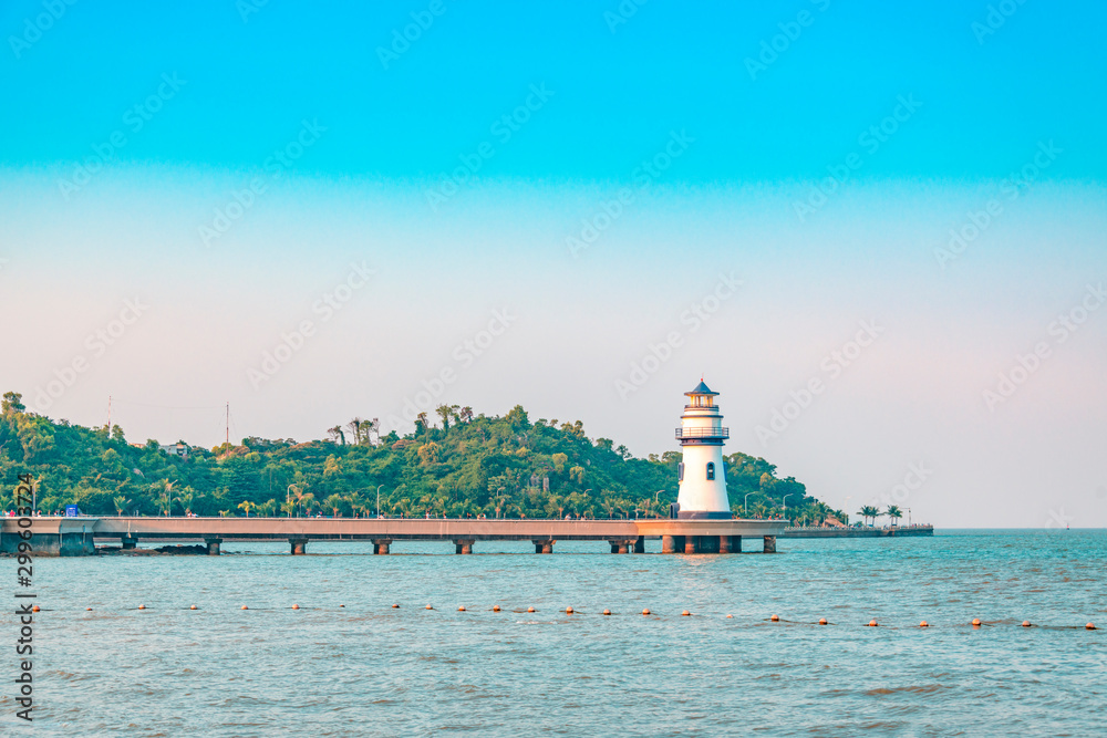 Lighthouse at the Seaside Swimpool in Zhuhai, Guangdong Province