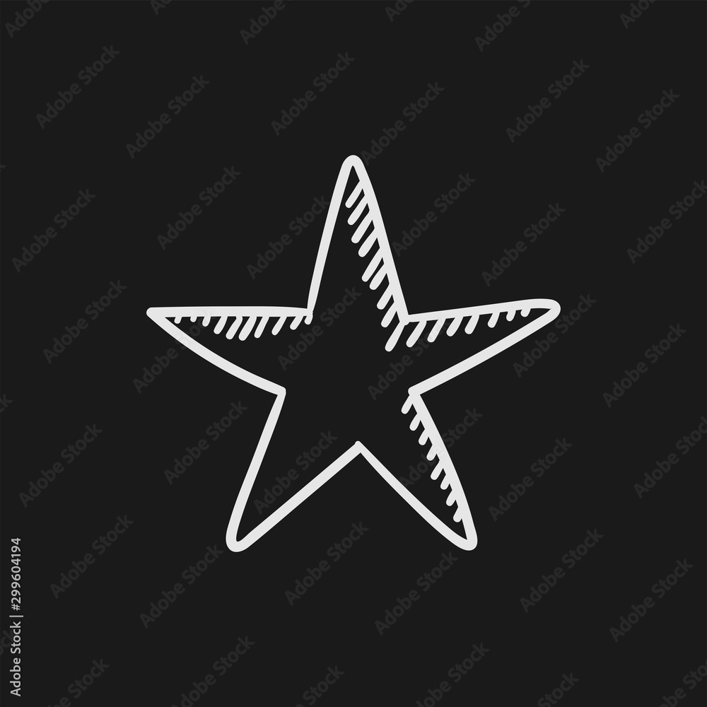 Star doodle, hand drawn sketch illustration Star doodle, hand drawn sketch illustration