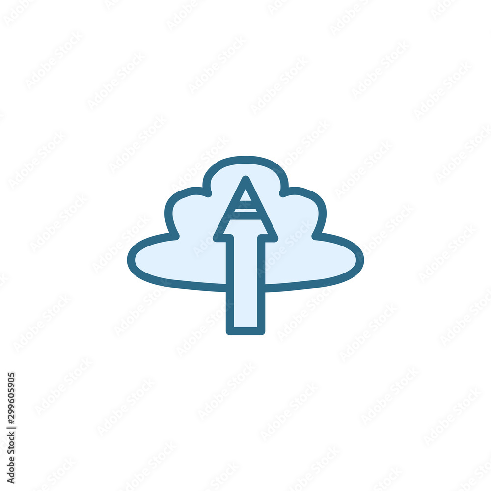 Isolated cloud computing line vector design Isolated cloud computing line vector design